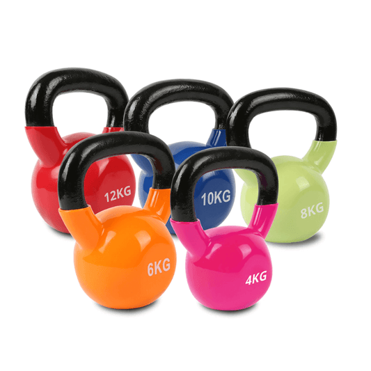 Vendor-Unknown Vinyl Dipped Kettlebells — kettlebell available from Gym Machines South Africa