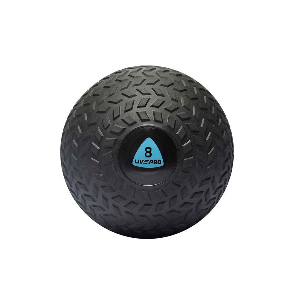 LivePro Slam Balls – Rubber Textured (Black / Blue) | LivePro — rear view