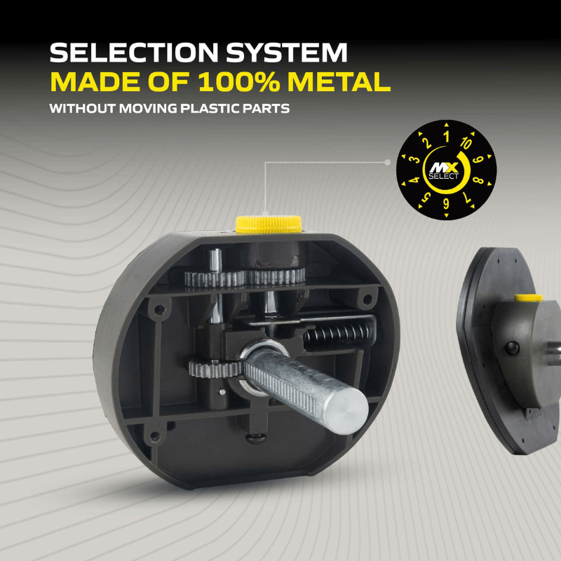 Adjustable Straight & EZ Barbell Set Mx100 — rear view