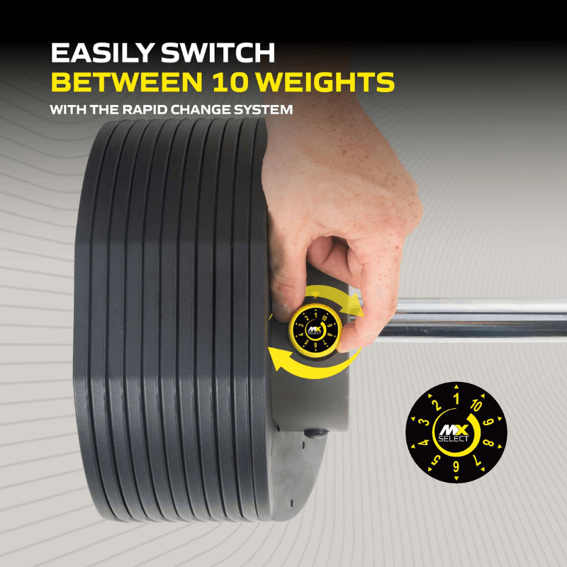 Adjustable Straight & EZ Barbell Set Mx100 — alternative angle