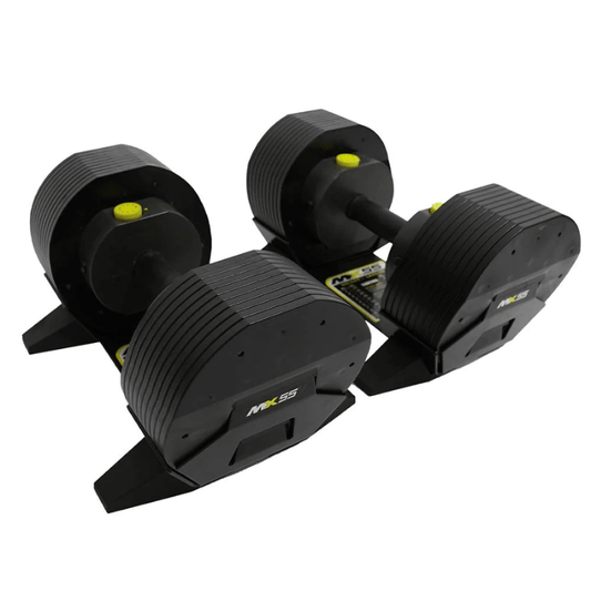 Mx55 Adjustable Dumbbell Set 4.5kg - 25kg — dumbbell set available from Gym Machines South Africa