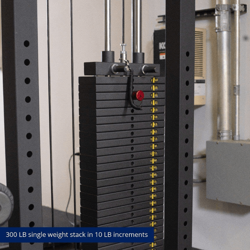 Monster Selectorised Lat Pulldown Machine — in use