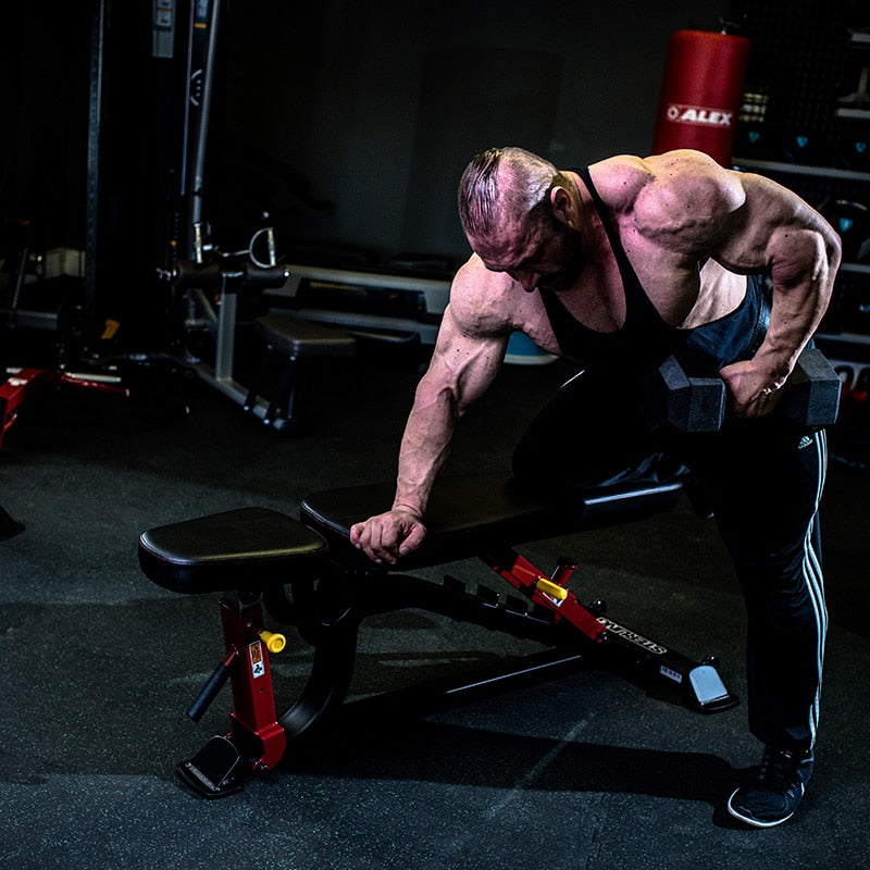 Impulse Fitness Impulse Sl7011 Sterling Multi Adjustable Gym Bench — close-up of the frame