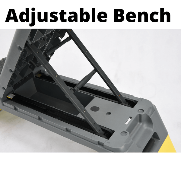 Aerobic Stepper & Adjustable Workout Bench Combo — close-up of the frame