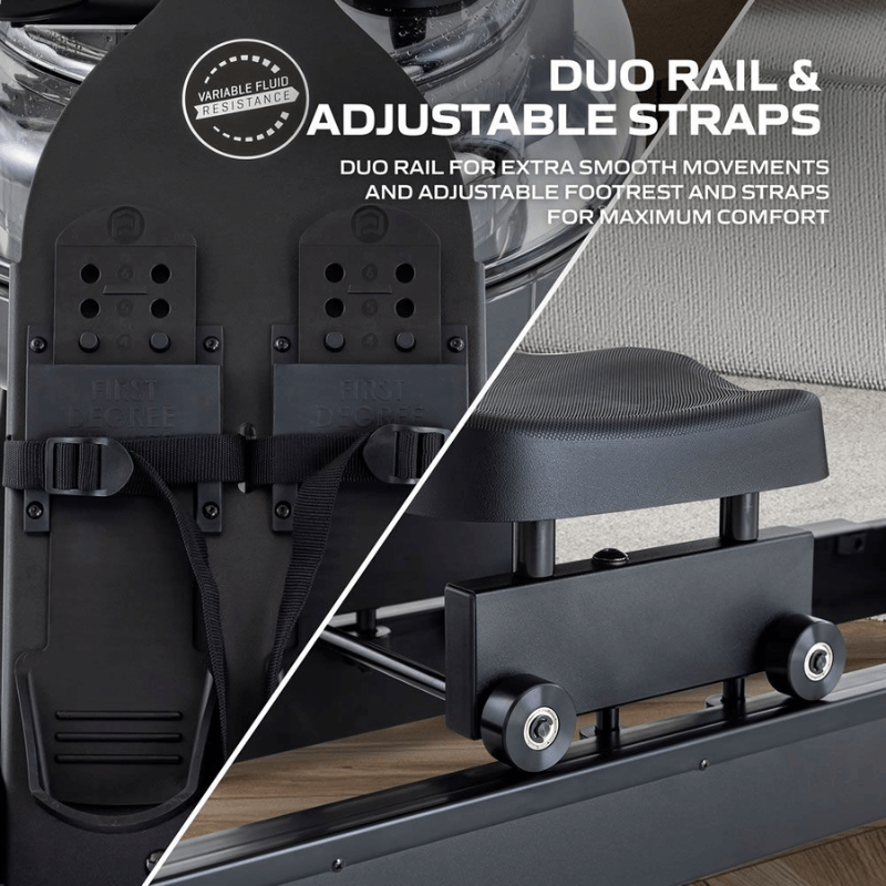 Neon Plus Fluid Rower — rear view