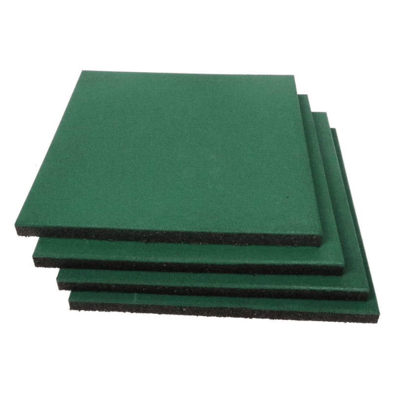 Green Outdoor Rubber Playground Mat - (Pack Of 4 Tiles) — gym flooring available from Gym Machines South Africa