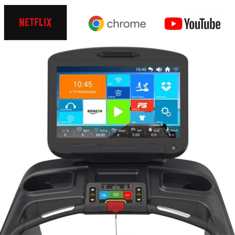 Vendor-Unknown V12 Commercial Ac Treadmill - Touch Screen — rear view