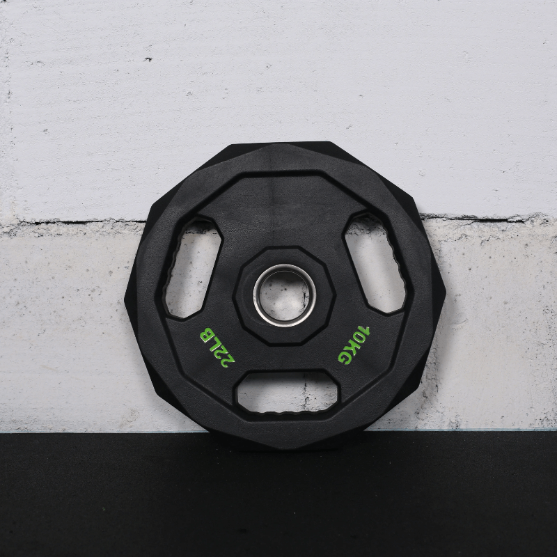 Force Fitness Premium Olympic Rubber Weight Plates - Stainless Steel Ring (Single) — alternative angle