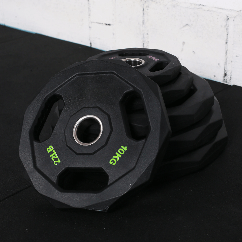 Force Fitness Premium Olympic Rubber Weight Plates - Stainless Steel Ring (Single) — weight plate available from Gym Machines