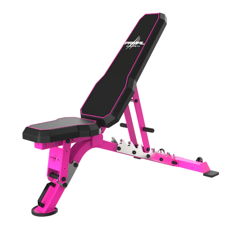 Force Fitness Elite Series Half Rack & Workout Bench - Pink — detail view
