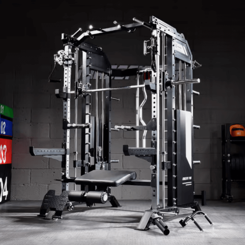 Force Fitness G15 Pro Smith & Cable Crossover All-In-One Trainer — rear view