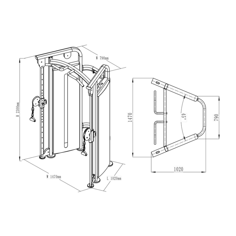Performance Pro Series Functional Trainer & Accessories — detail view