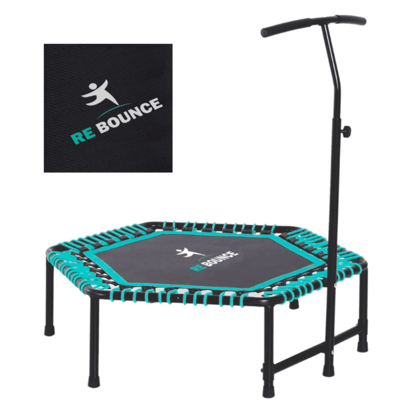 Hex Fitness Hex Fitness Rebounder & Trampoline - Celeste Turquoise — close-up of the frame