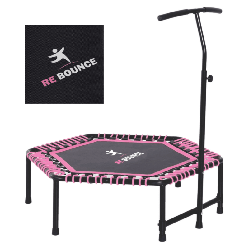 Hex Fitness Hex Fitness Rebounder & Trampoline - Azalea Pink — detail view