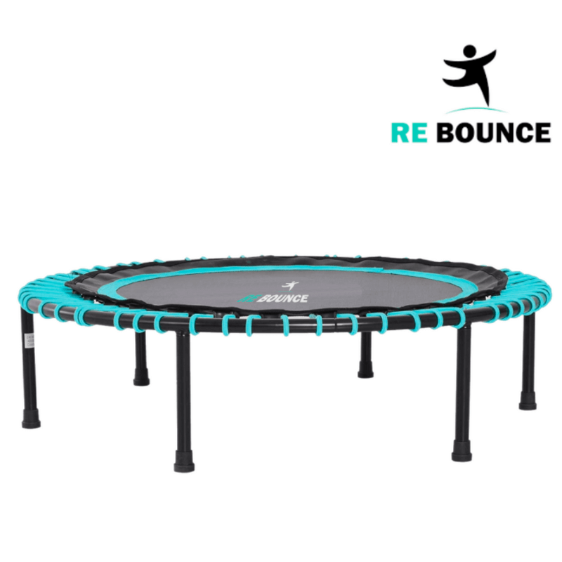 Rb250 Round Fitness Rebounder & Trampoline – Celeste Turquoise — close-up of the frame