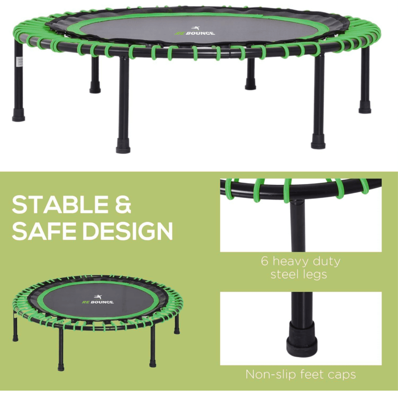 Round Fitness Rebounder & Trampoline - Khloe Green — close-up of the frame