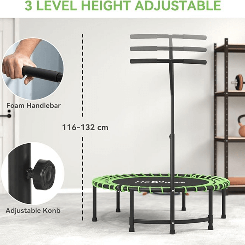 Rb100 Round 40″ Rebounder + Adjustable Handle — close-up of the frame