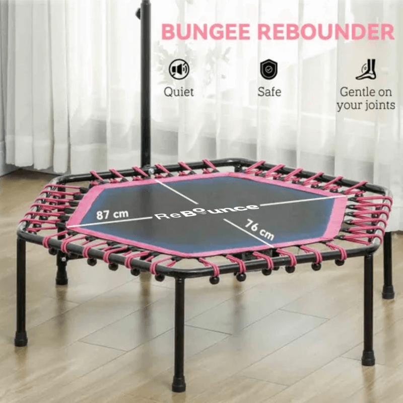 Rb150 Hex 45″ Rebounder + Adjustable Handle – Pink — in use