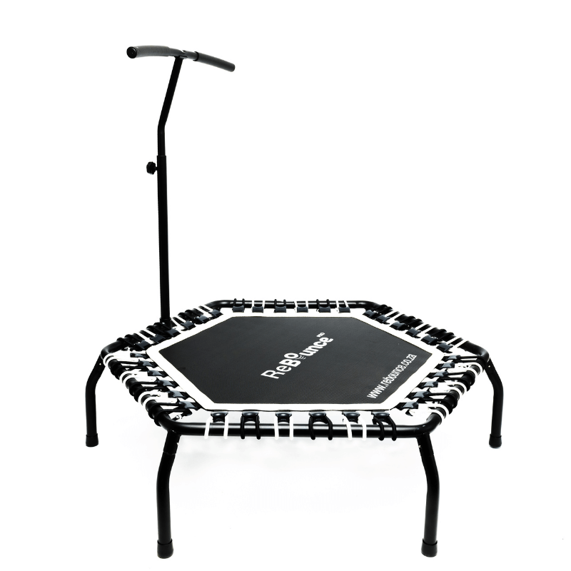 450 Studio Pro Hex Rebounder + Adjustable Handle — trampoline available from Gym Machines South Africa