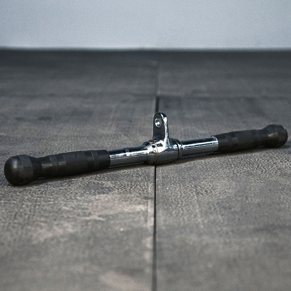 Straight Bar Cable Attachment With Rubber Grips — in use