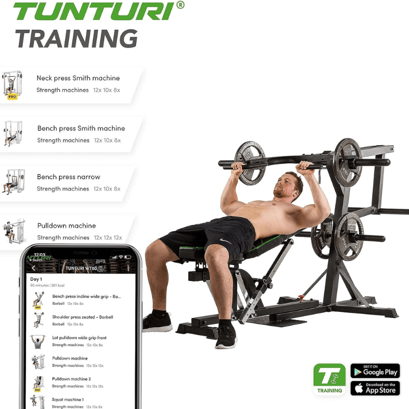 Tunturi Leverage Home Gym Wt80 — in use