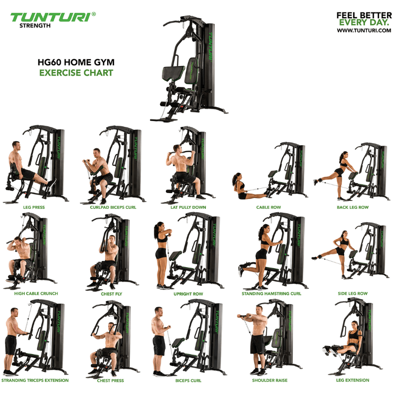 Tunturi Home Gym Hg60 — in use