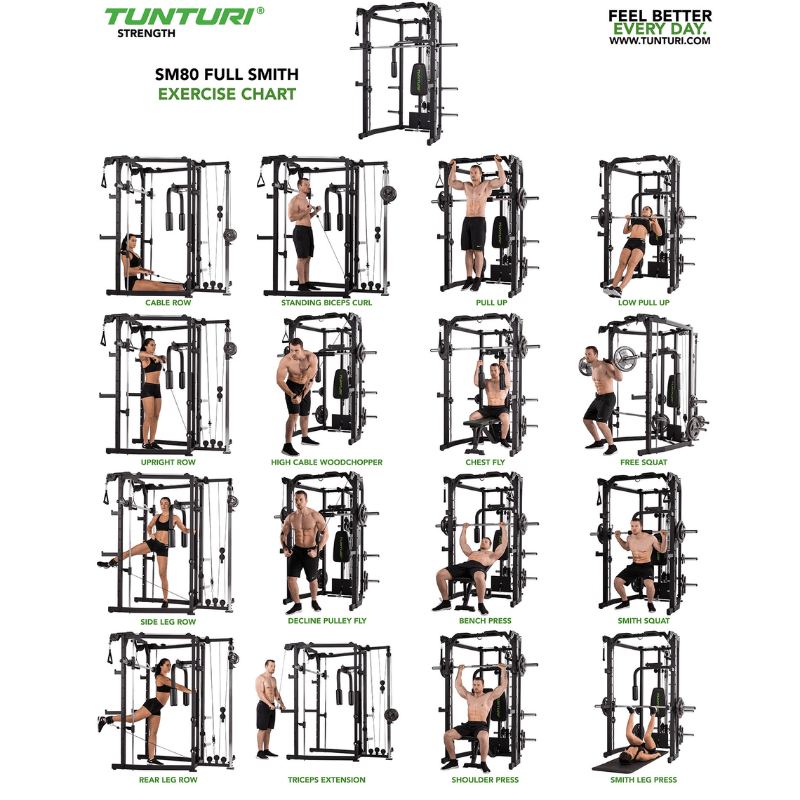 Tunturi Sm80 All-in-One Smith Machine — side view