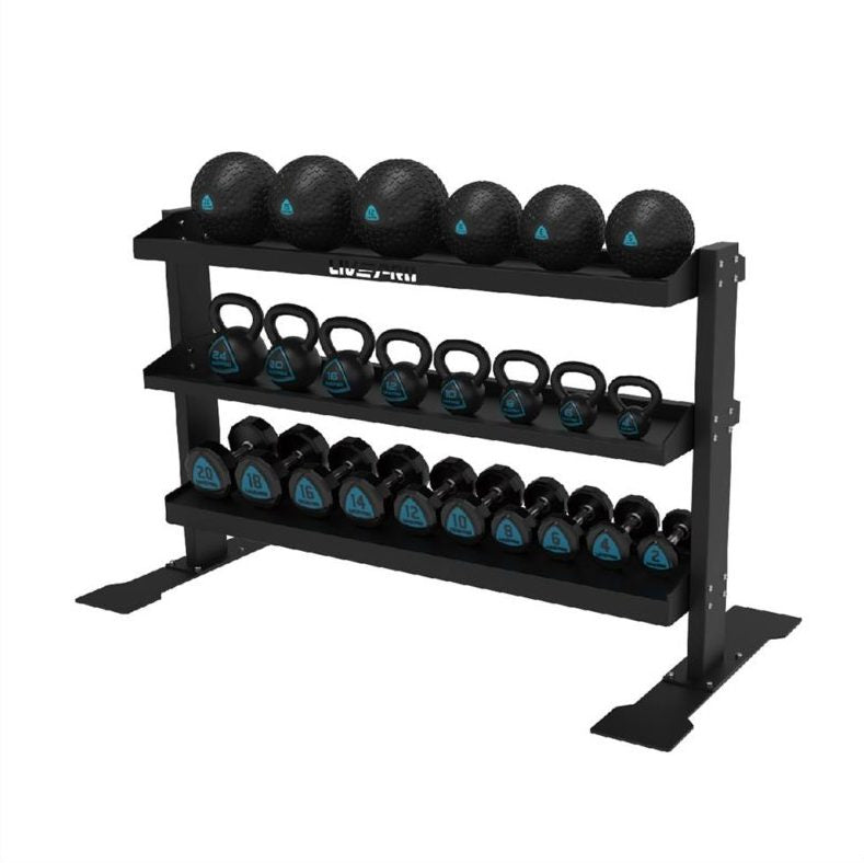 LivePro LivePro 3 Tier Heavy Duty Multi-Storage Rack — rack available from Gym Machines South Africa