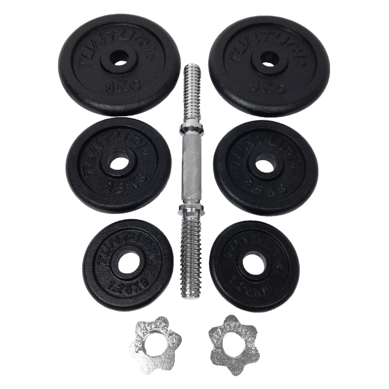 Tunturi 20kg Dumbbell Set - 1 Bar — alternative angle