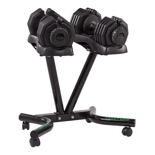 Tunturi 25kg Selector Dumbbell Set + Stand — dumbbell set available from Gym Machines South Africa