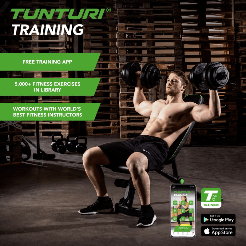 Tunturi 28kg Vinyl Dumbbell Set — close-up of the frame