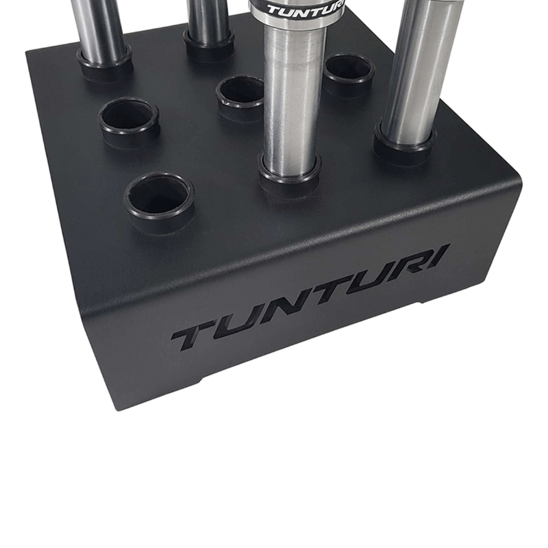 Tunturi Olympic Bar Holder Storage Rack - 9 Bars — alternative angle