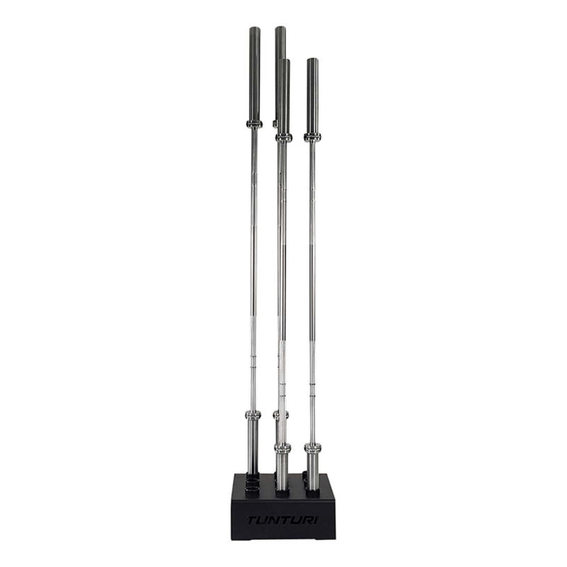 Tunturi Olympic Bar Holder Storage Rack - 9 Bars — rear view