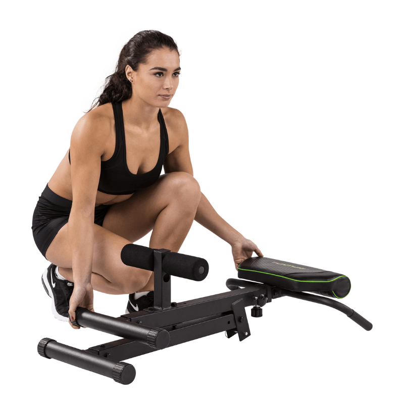 Tunturi Foldable Hyper Extension — close-up of the frame