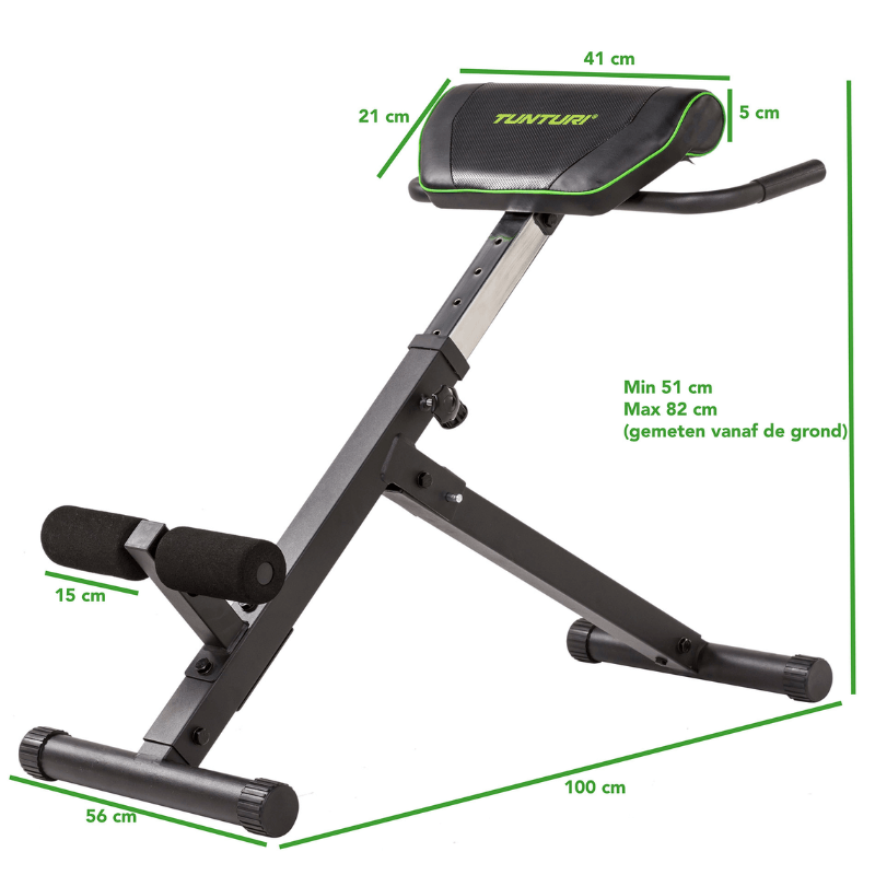 Tunturi Foldable Hyper Extension — rear view