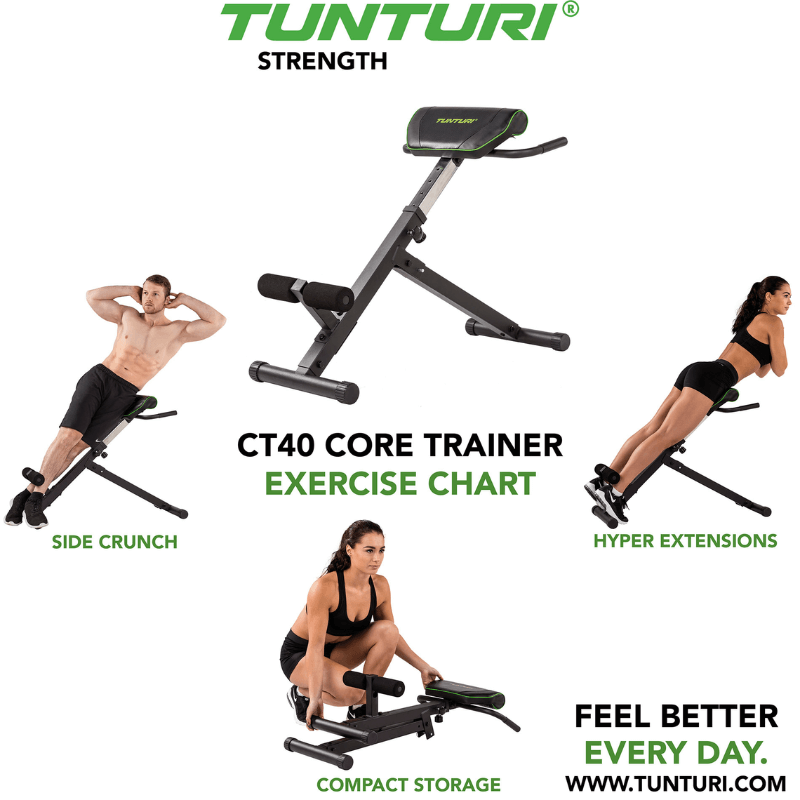 Tunturi Foldable Hyper Extension — detail view