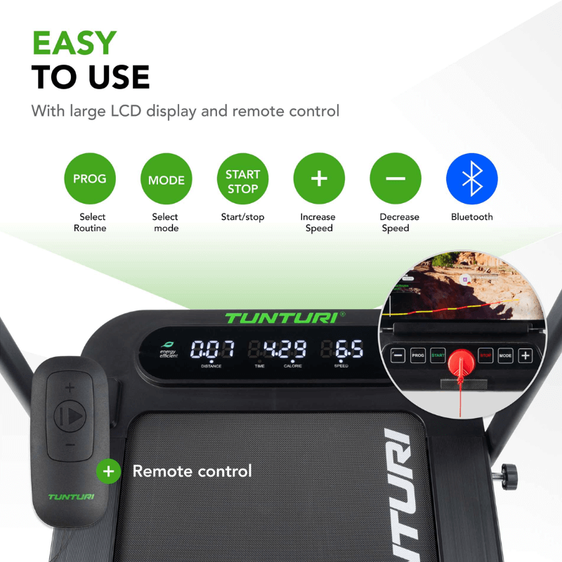 Tunturi Cardio Fit T5 Walking Pad Treadmill + Bluetooth — close-up of the frame