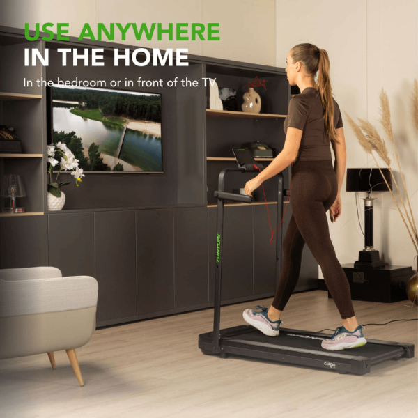 Tunturi Cardio Fit T5 Walking Pad Treadmill + Bluetooth — rear view