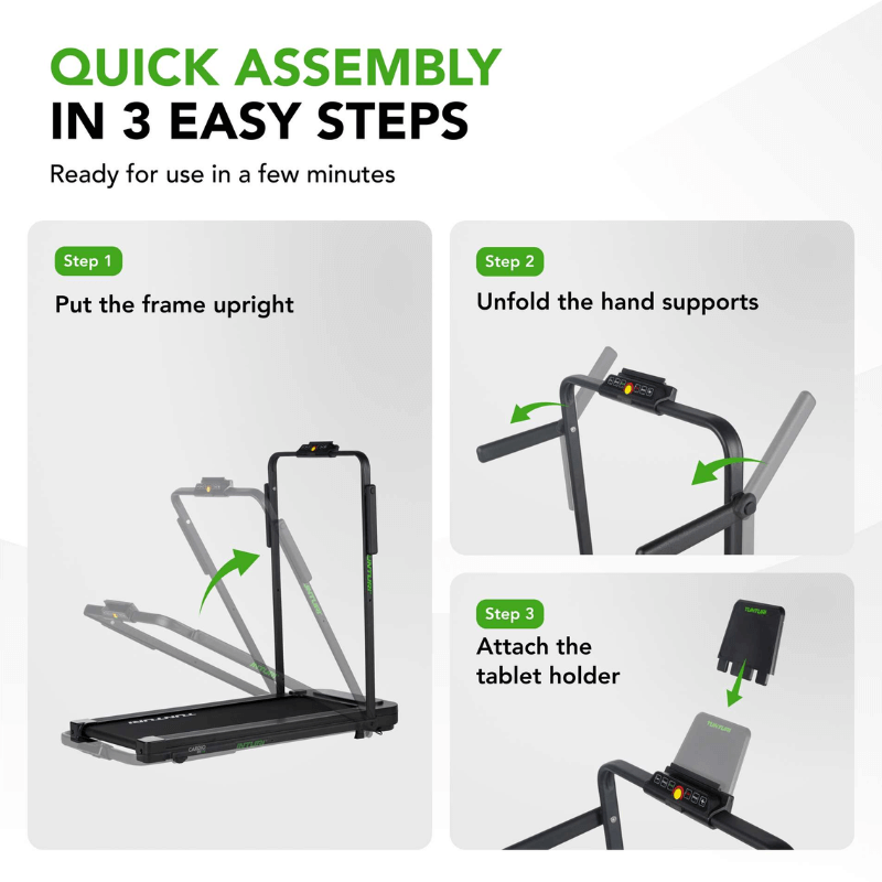 Tunturi Cardio Fit T5 Walking Pad Treadmill + Bluetooth — in use