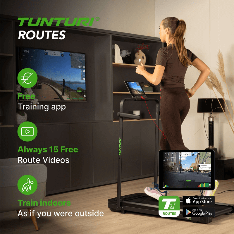 Tunturi Cardio Fit T5 Walking Pad Treadmill + Bluetooth — alternative angle