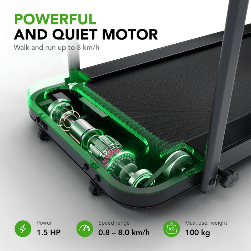 Tunturi Cardio Fit T5 Walking Pad Treadmill + Bluetooth — detail view