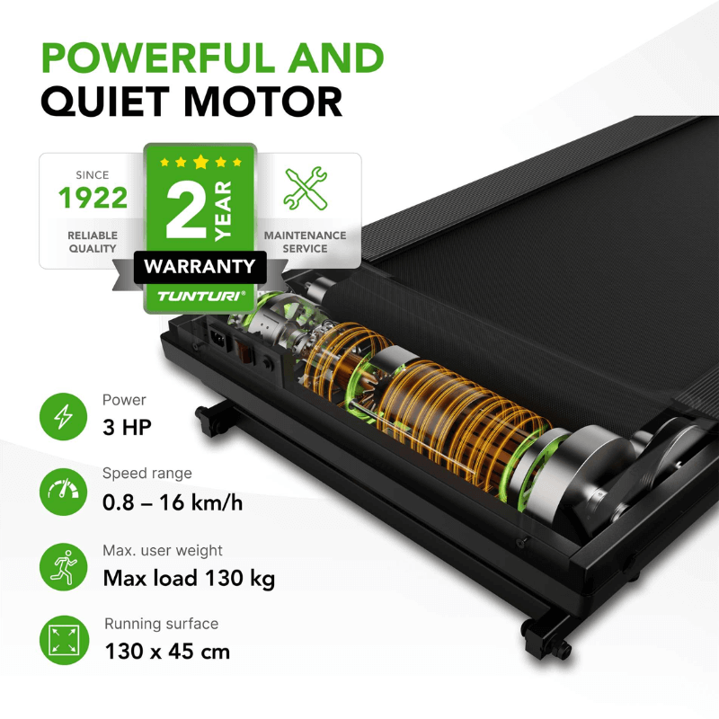 Tunturi Cardio Fit T50 Treadmill — close-up of the frame