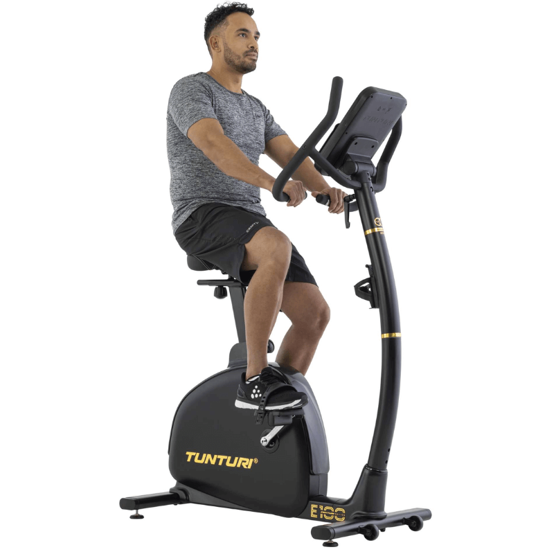 Centuri E100 Upright Exercise Bike — side view