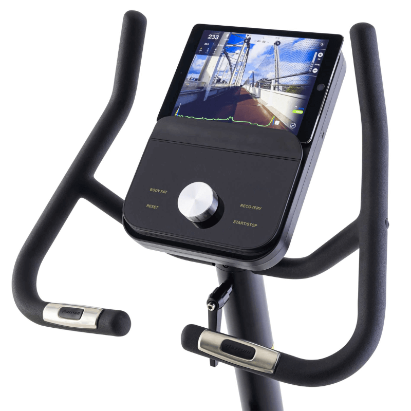 Centuri E100 Upright Exercise Bike — detail view