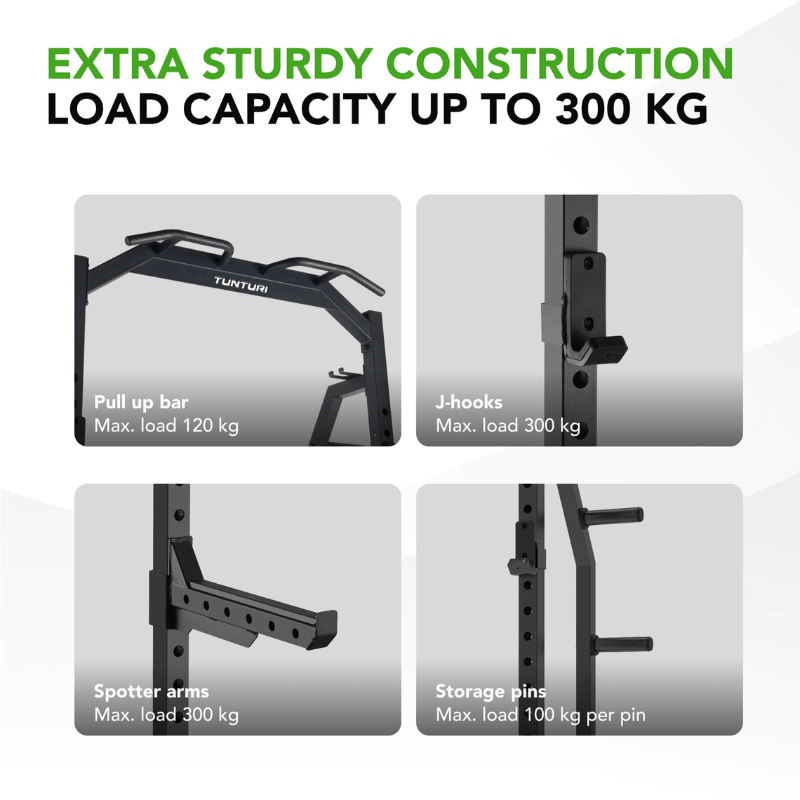 Tunturi Hr60 Half Rack — rear view