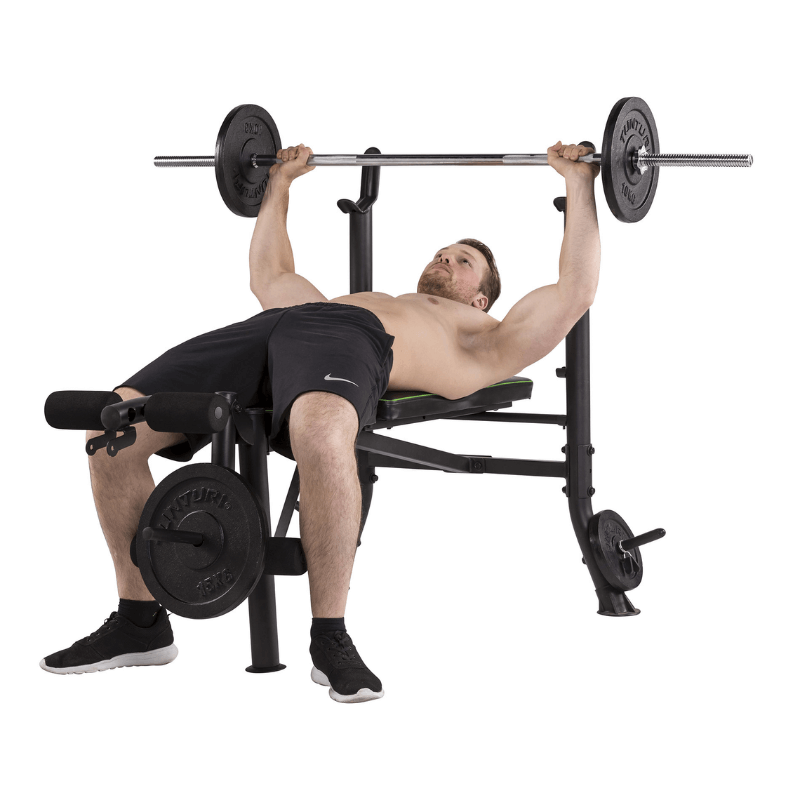 Tunturi Compact Mid Width Bench Press — rear view