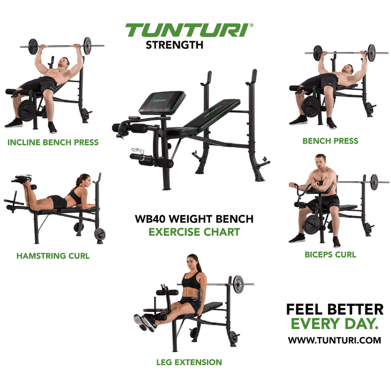 Tunturi Compact Mid Width Bench Press — alternative angle