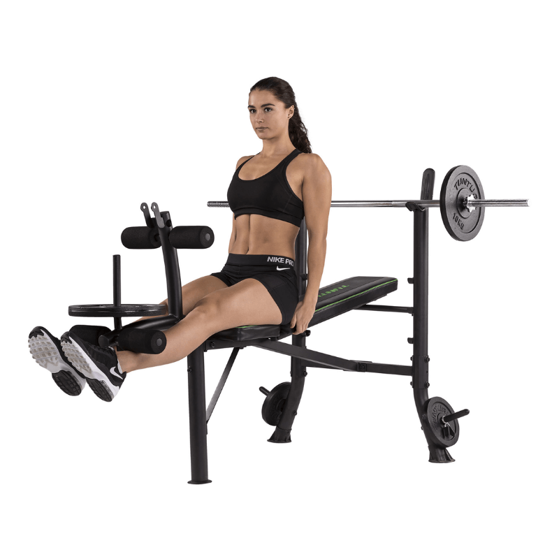 Tunturi Compact Mid Width Bench Press — close-up of the frame