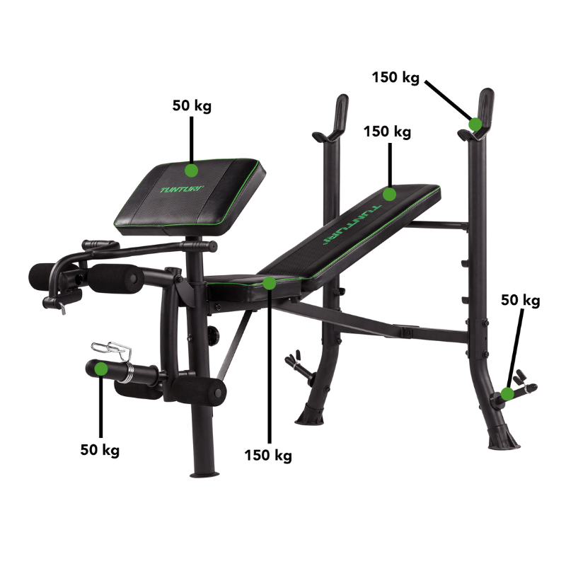 Tunturi Compact Mid Width Bench Press — side view