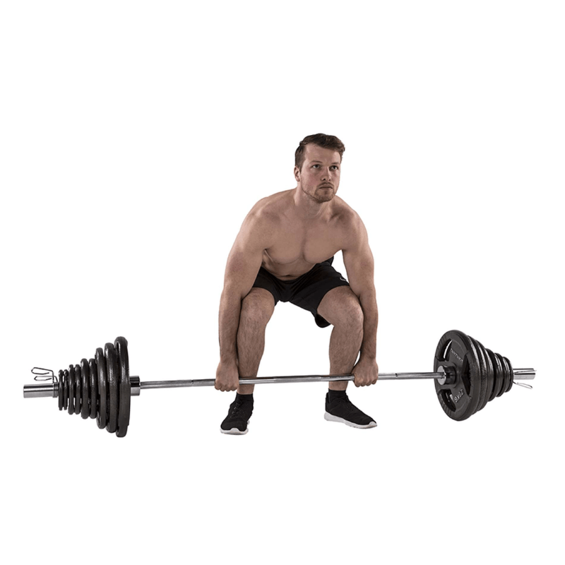 Tunturi 140kg Olympic Tri-Grip Barbell Set — alternative angle